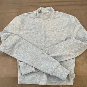 Cropped turtleneck top
